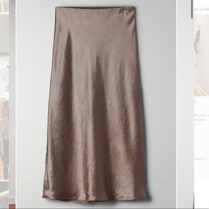 Aritzia babaton slip skirt clay color